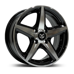 6.0X14" PCD 4X100 Tork TRK-244 ET35 Black Machined 73.1 mm