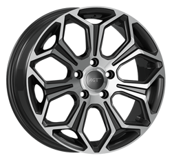 7.0X17" PCD 5X114 AGT Wheels 17263 Compass ET38 67.1 mm Titan Diamond