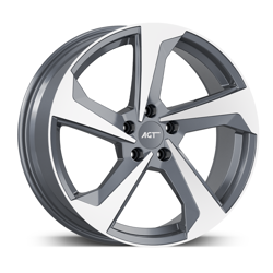 8.0X18" PCD 5X112 FD Wheels 19120 MATT GUN METAL DIAMOND ET30 66.6 mm