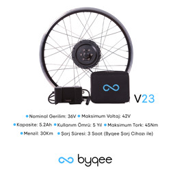 Byqee V23 20'' 100mm Elektrikli Bisiklet Kiti