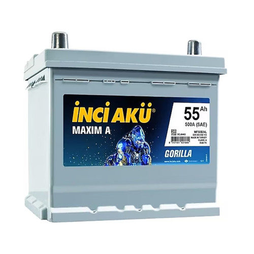 12V 55Ah İnci Akü Maxim A Gorilla
