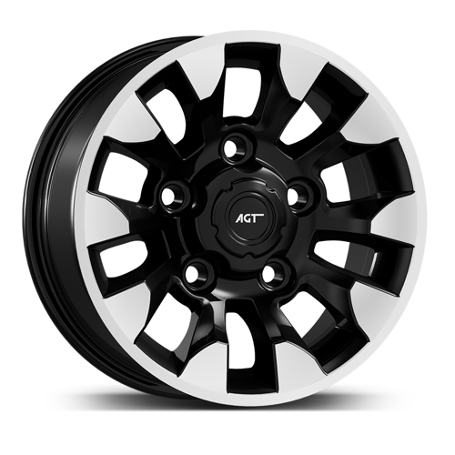 7.0X16" PCD 5X165 FD Wheels 669 ET20 BLACK DIAMOND 113.2 mm