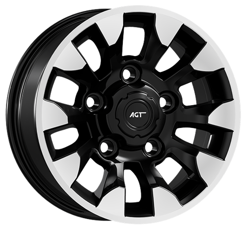 7.0X16" PCD 5X165 FD Wheels 669 ET20 BLACK DIAMOND 113.2 mm