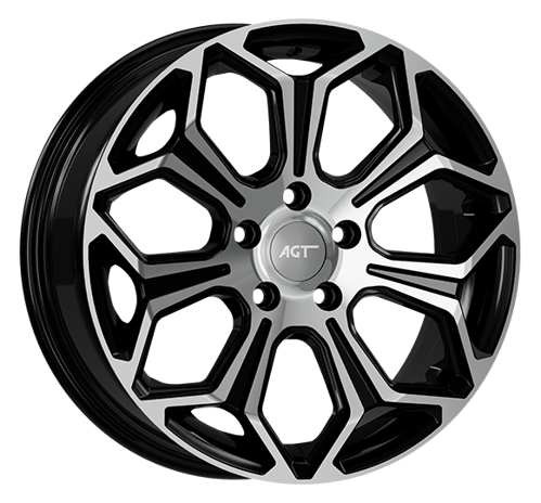 7.0X17" PCD 5X108 AGT Wheels 17263 Compass ET38 67.1 mm Black Diamond