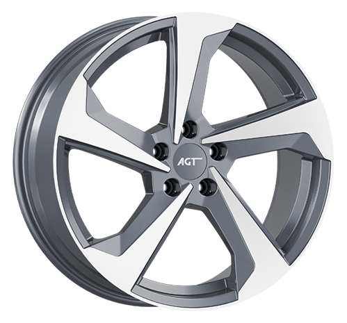 8.0X18" PCD 5X112 FD Wheels 19120 MATT GUN METAL DIAMOND ET30 66.6 mm